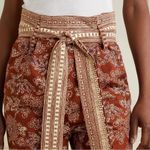 Veronica Beard Clerence Belted High-Rise Pants Rust Multi Size 4 Photo 3