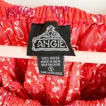 Angie Red orange Floral Off the shoulder Boho Crop Top sz small Photo 6