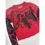 Affliction NWT  WOMENS CROW 2FER CROP TEE SZ XS Photo 2