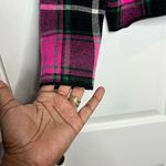 Nicole Miller Women’s Mock Neck Plaid Crop Sweater - Sz. Small- Pink/Black/white Photo 3