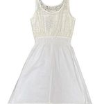 SO  Lace Top Woven Gauze Tank Dress — New White XS Photo 0