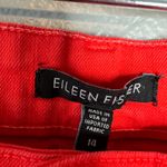 Eileen Fisher  Straight Leg Jean Womens Size 14 Midrise Organic Cotton Red-Orange Photo 1
