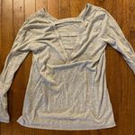 Athleta Grey Open Cut Out Back Top Photo 2