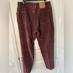 Levi's Levi’s 550 Relaxed Fit Tapered Legs Maroon Corduroy Vintage Rare Pants Sz 16 Photo 5