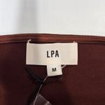 LPA  Criss Cross Blouse in Cherry Brown Medium Photo 5