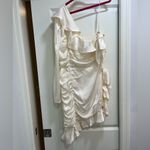 Tularosa One Shoulder Satin Mini Ruffle Runched Natalie Dress Photo 3