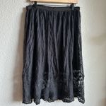 Forever 21 🖤F21 Contemporary Black Intricate Lace Midi Skirt Photo 2