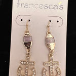 Francesca's Collections Gold Anchor Earrings Photo 0