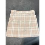 Forever 21 Beige Plaid Mini Skirt Preppy Chic Schoolgirl Style Trendy Summer Fashion Photo 1