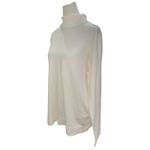 CHAPS  Womens Cream Turtleneck Sweater Long Sleeve Button Detail Size XL Photo 1