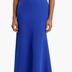 Mac Duggal NWOT Bow Royal Blue Shoulder V-Neck Gown sz 2 Photo 0