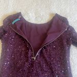 Alice + Olivia Silk Sequin Long Sleeve Blouse Plum Purple Size XS Photo 9