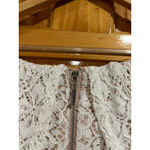 Chicwish Women’s Small White Lace Off Shoulder Dress Short Sleeve Lined Mini Photo 2