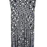 MAEVE by Anthropologie Blue Star Geometric Cap Sleeve Maxi Dress Medium Photo 0