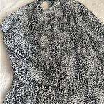 ZARA  Black And White Leopard Print Midi Dress Photo 6