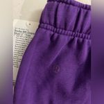 Lululemon NWT Scuba Mid Rise Oversized 3” Shorts College Purple Light Ivory M Photo 9