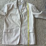 BLANK NYC Faux Leather Blazer Jacket Size Medium Taupe Trendy Neutral Soft Photo 10