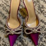 Mach & Mach  double-bow crystal-embellished mules purple size 39 Photo 0