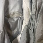 Vintage 80s Lightweight Jacket Shimmer Silver Tudor Court Mid Length Size Medium Photo 9