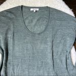 Madewell Southstar Green Merino Wool Blend High Low Split Hem Sweater Photo 2