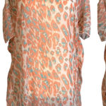 Lovers + Friends  Open/Cold Shoulder Animal Print Tunic‎ Cover Up Small Polyester Photo 0