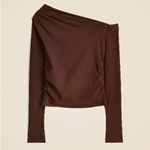 J.Crew  Women’s Asymmetrical off-the-shoulder top in stretch cotton blend Size L Photo 4