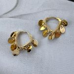 Metal Sequin Gold Hoop Earrings for Women Photo 0