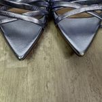 Gianvito Rossi  Lita Silver / Ice Blue Ankle Wrap Sandals Strappy Heels Size 36.5 Photo 2