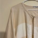 Apiece Apart Beige & White Knit Cape Poncho – One Size – Boho Minimalist Des Photo 4