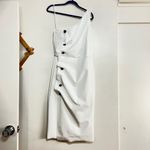 Chiara Boni  Hiroko One Shoulder Side Button Dress Photo 6