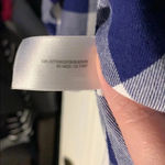 Old Navy  blue and white plaid shirt Photo 4