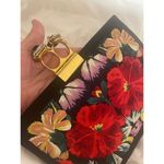 Alexander McQueen Black Embroidered Floral Clutch Evening With Knuckle Handle Photo 3
