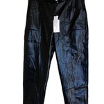 H by Halston NWT H Halston Faux Leather Seamed Pull-On Pant BLACK X LARGE Photo 4