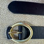 Lands' End Black Leather Belt And Buckle L-XLrg 41-47 Inch Photo 5