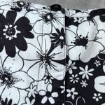 Liz Claiborne Capri Pants Womens 12 Black White Floral Print Cropped Casual Photo 3