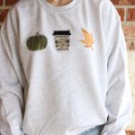 One of a kind sweatshirt! made by me(: Gray Size M Photo 0