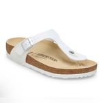 Birkenstock Women’s Gizeh Birko-Flor White Sandals Size 5-5.5 (36) Photo 10