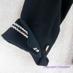 Vintage Lew Magram Collection Blazer Sz 10 Black Gold Buttons Chain Military Photo 10