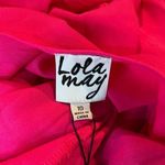 ASOS NWT Lola May trapeze tiered maxi dress with tie neck in hot pink Photo 6