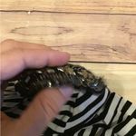 Steve Madden womans black & white striped long sleeve shirt size medium Photo 4