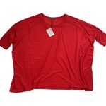 Alisha D.‎ Oversized Short Sleeve Travel Tunic Top Red Bow Neck Size Small NWT Photo 6