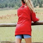 Fabletics  Red Zaylee Funnel Neck Pullover Sweatshirt - Size XL Photo 1