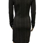 EXPRESS  Black Gold Sparkle Snakeskin Print Long Sleeve Knit Mini Dress Womens S Photo 3