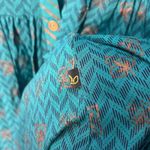 Avaasa Turquoise Button Front Midi Dress Size Small Blue Photo 6