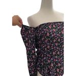 Trixxi Clothing Company Women Size Medium Floral Crop Top off The Shoulde 18-711 Photo 2
