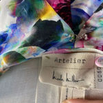 Nicole Miller ‎ Off-the-Shoulder Silk Floral Top Photo 9