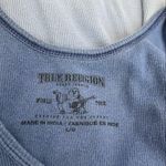 True Religion Ombre Blue Ribbed Knit Tank Top Photo 2