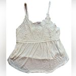 love on a hanger  Crocheted White Tank Top Small Boho Burnout lace Photo 0