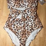Aerie One Piece Full Coverage Swimsuit Animal Print Medium BNWTS $59.96 Photo 3
