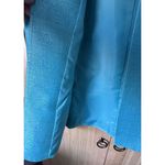 Kasper Teal Turquoise Collarless Dressy Blazer Size 8 Spring Career Jacket Blue Photo 2